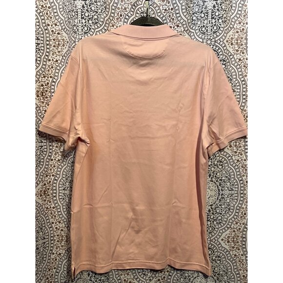 Banana Republic Mens Pink Polo Shirt Size L Soft Cotton Blend Short Sleeve - Picture 2 of 8